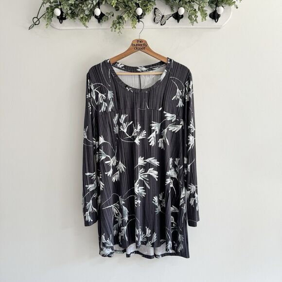 Soma Floral Striped Tunic Tee Large romantic sleep - Picture 1 of 4
